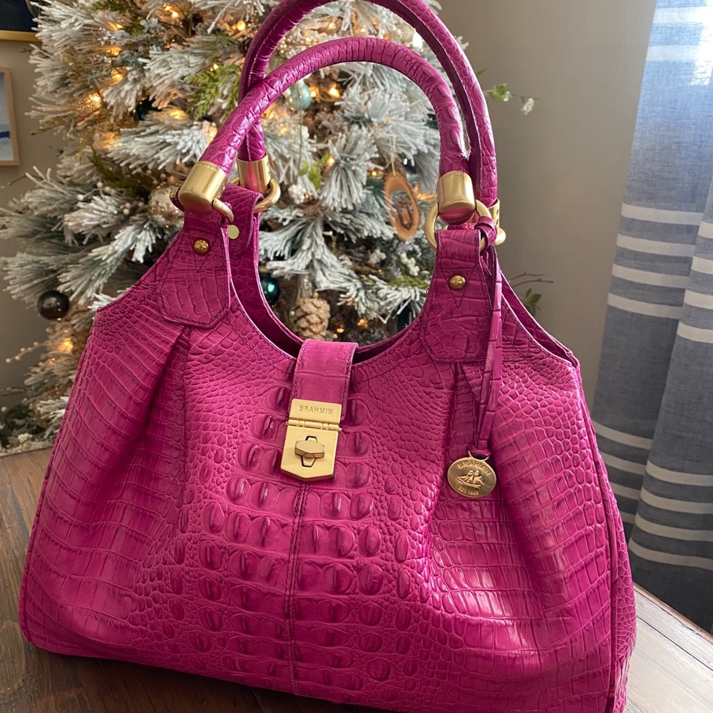 Brahmin Elisa in Raspberry Magenta Pink